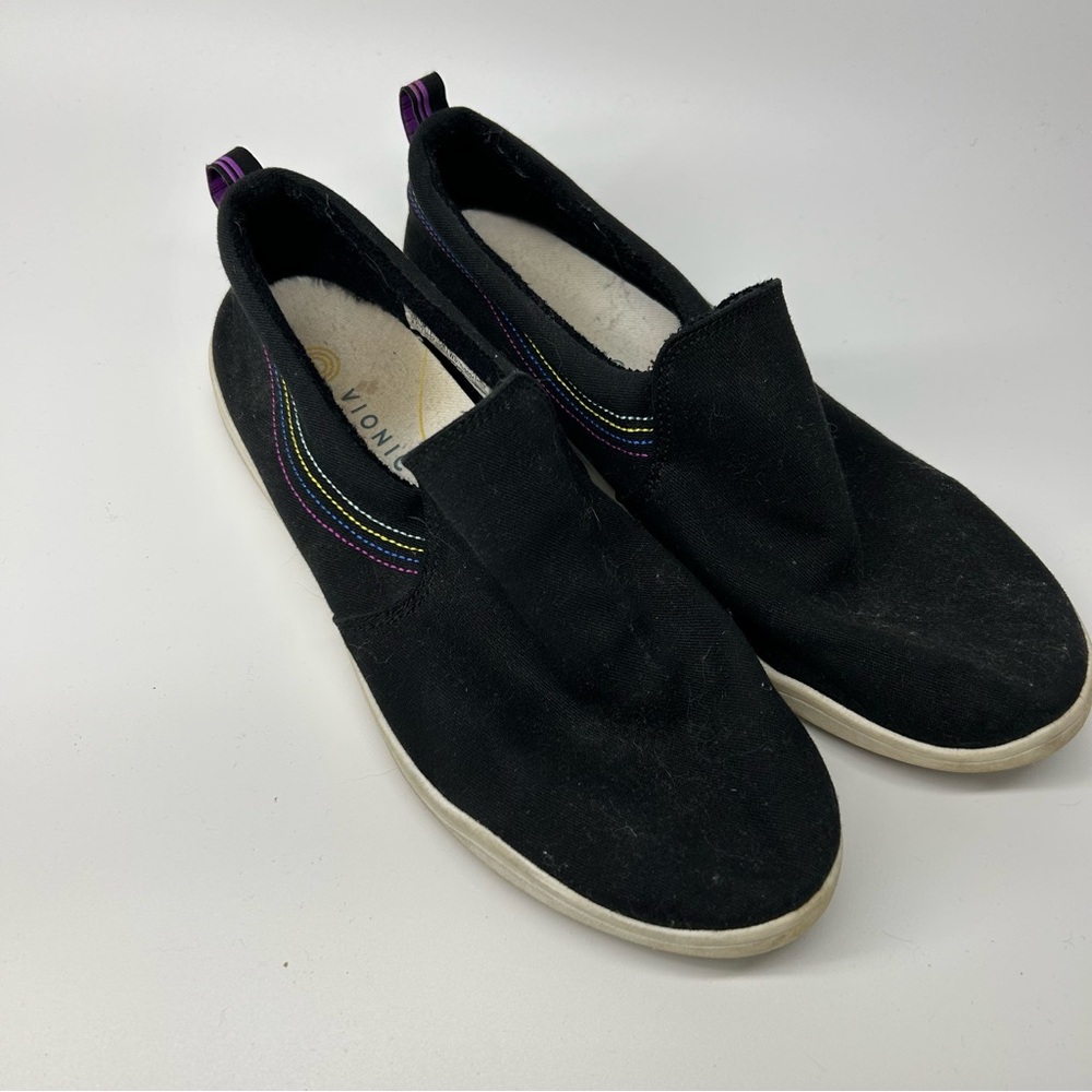 Vionic Beach Marshall Black Slip-On Shoes 9.5